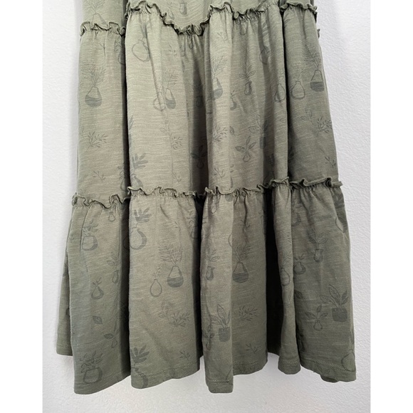 Rylee + Cru • Fern Green Plant Jersey Cotton Tiered Dress NWT - Picture 14 of 16